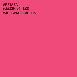 #EF4A7A - Wild Watermelon Color Image